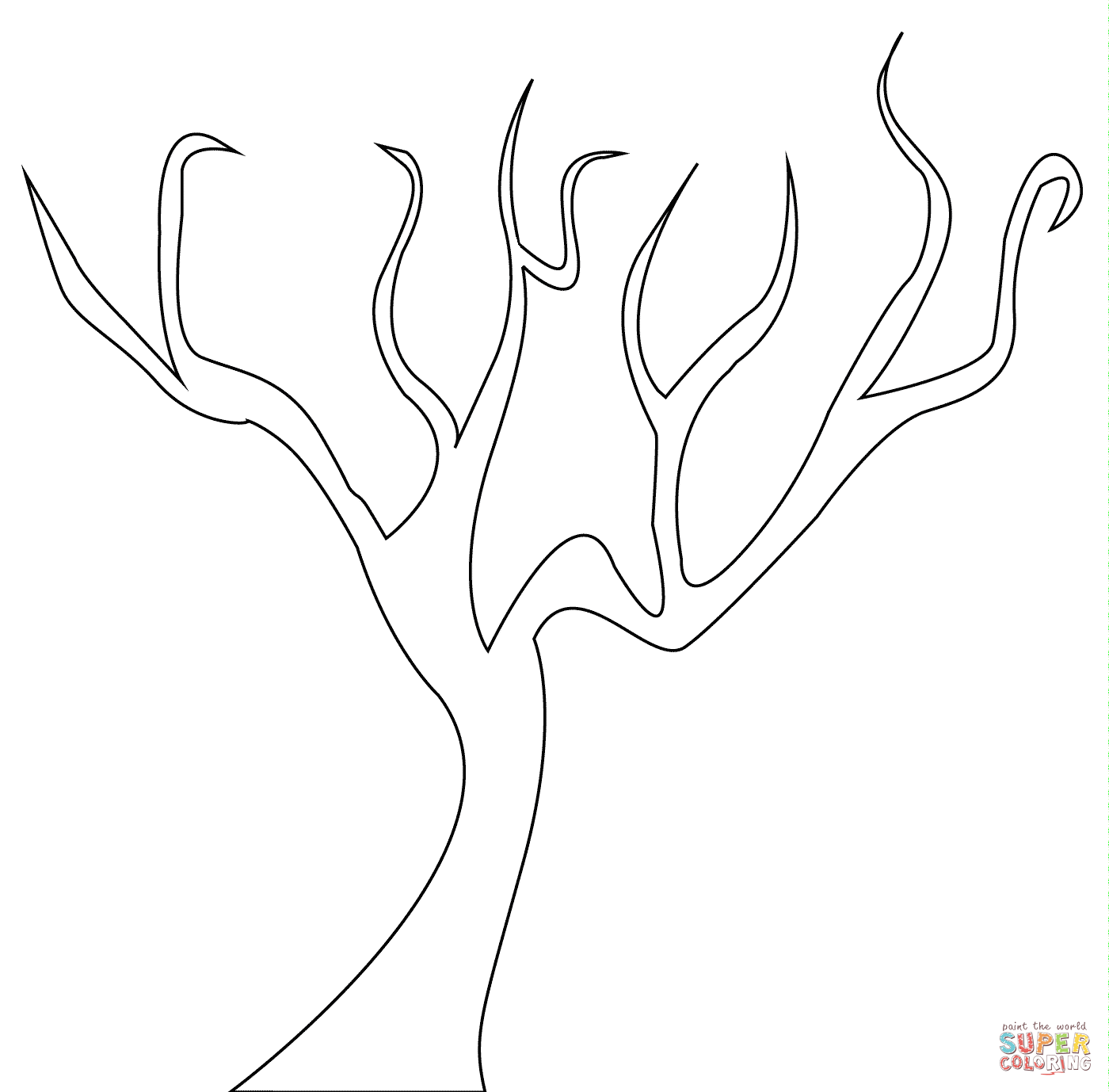 Free Bare Tree Coloring Pages Download Free Bare Tree Coloring Pages