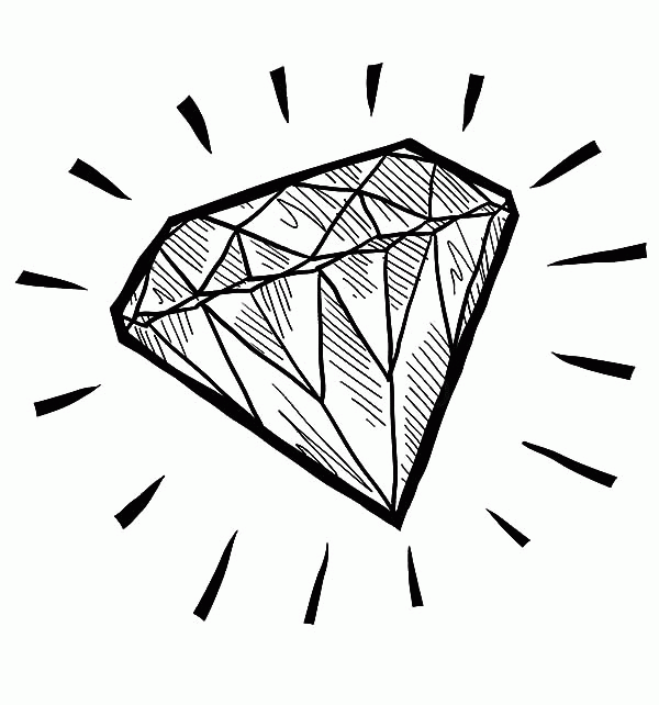 Diamond Shape Coloring Page
