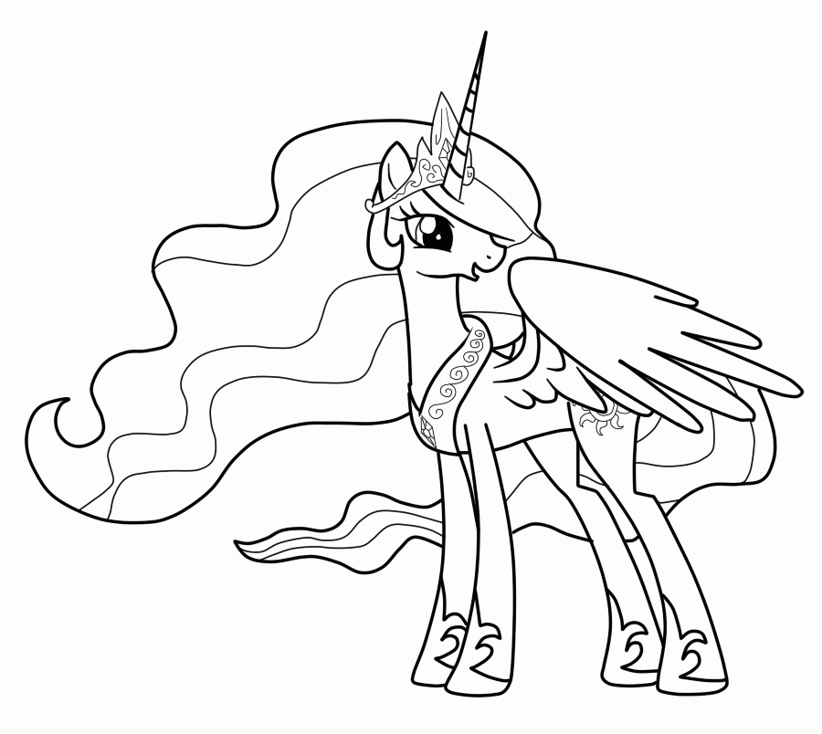 My Little Pony Coloring Pages Princess Celestia Cartoons
