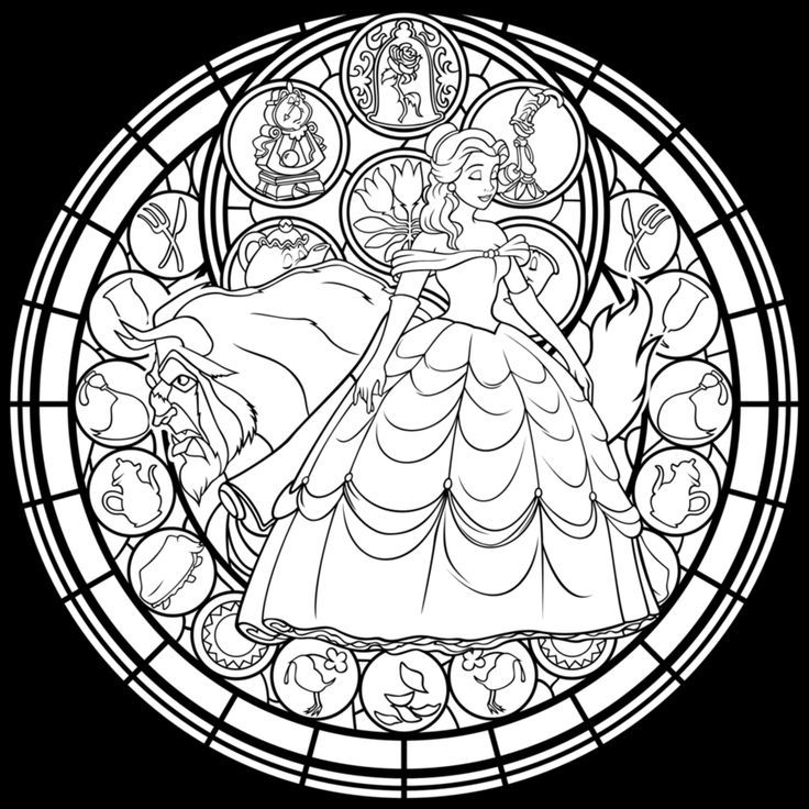 Advanced Coloring Pages Stained Glass Window | Coloring pages