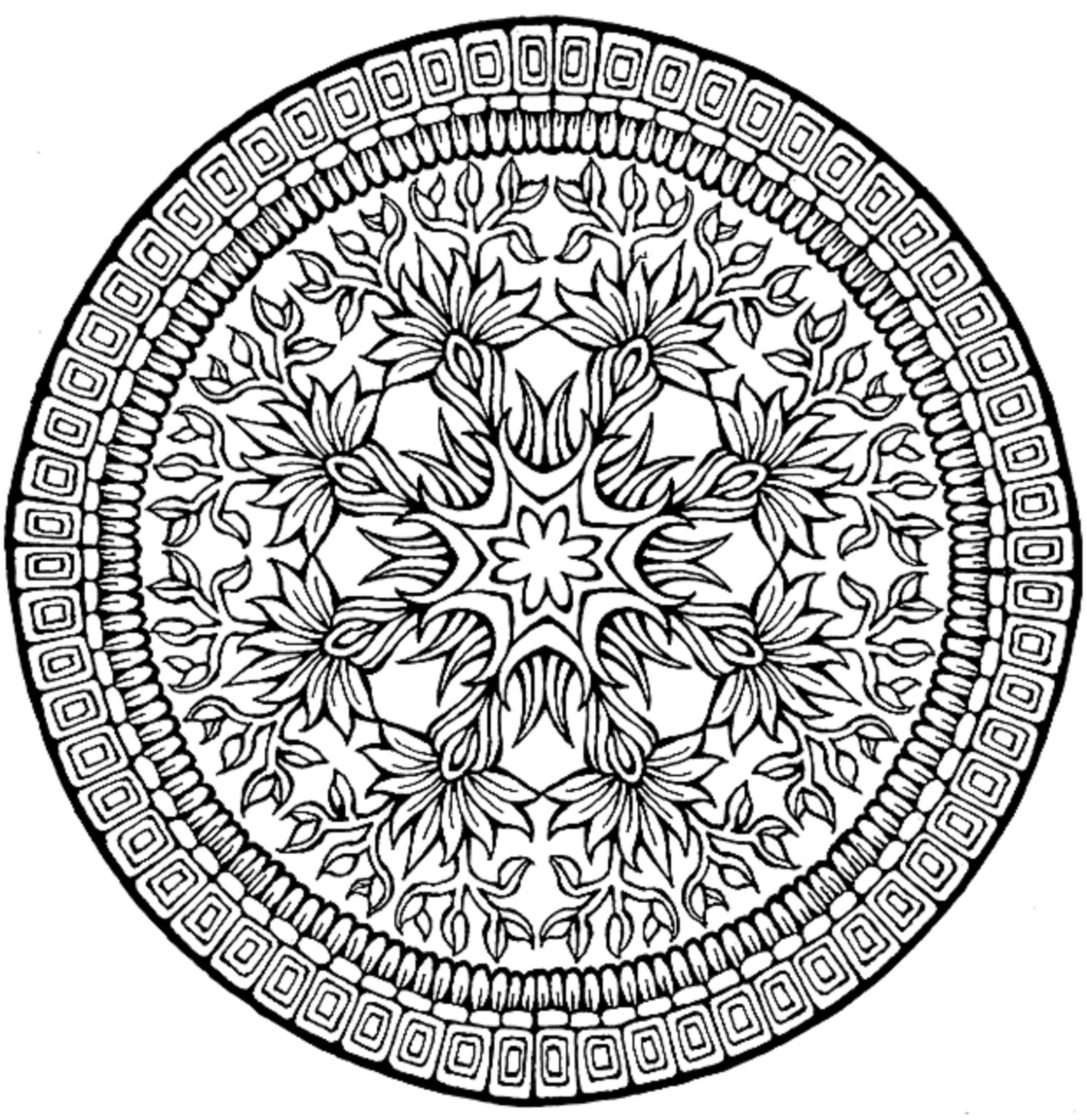 Free Complex Flower Coloring Pages Download Free Clip Art Free Clip 