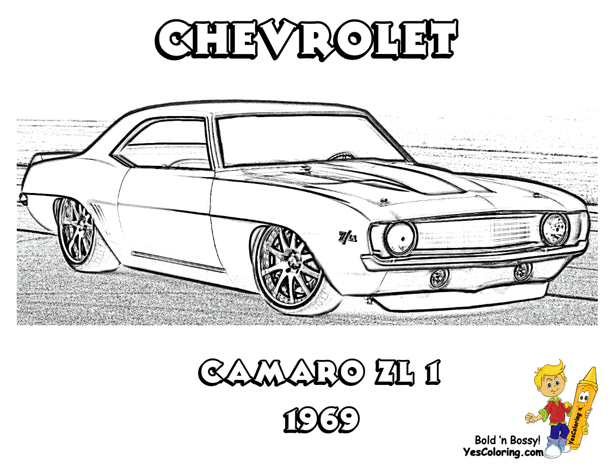 Chevy Camaro | Coloring Pages for Kids and for Adults