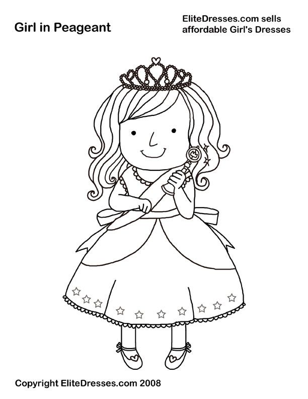 Girls Dresses Coloring Pages that are free and printable