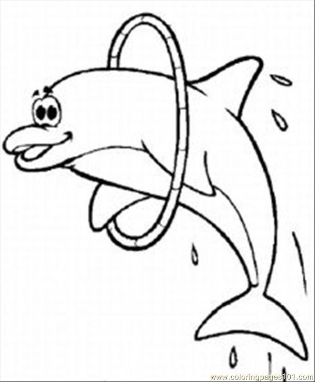 Coloring Pages Dolphins Coloring Page Med (Mammals  Dolphin