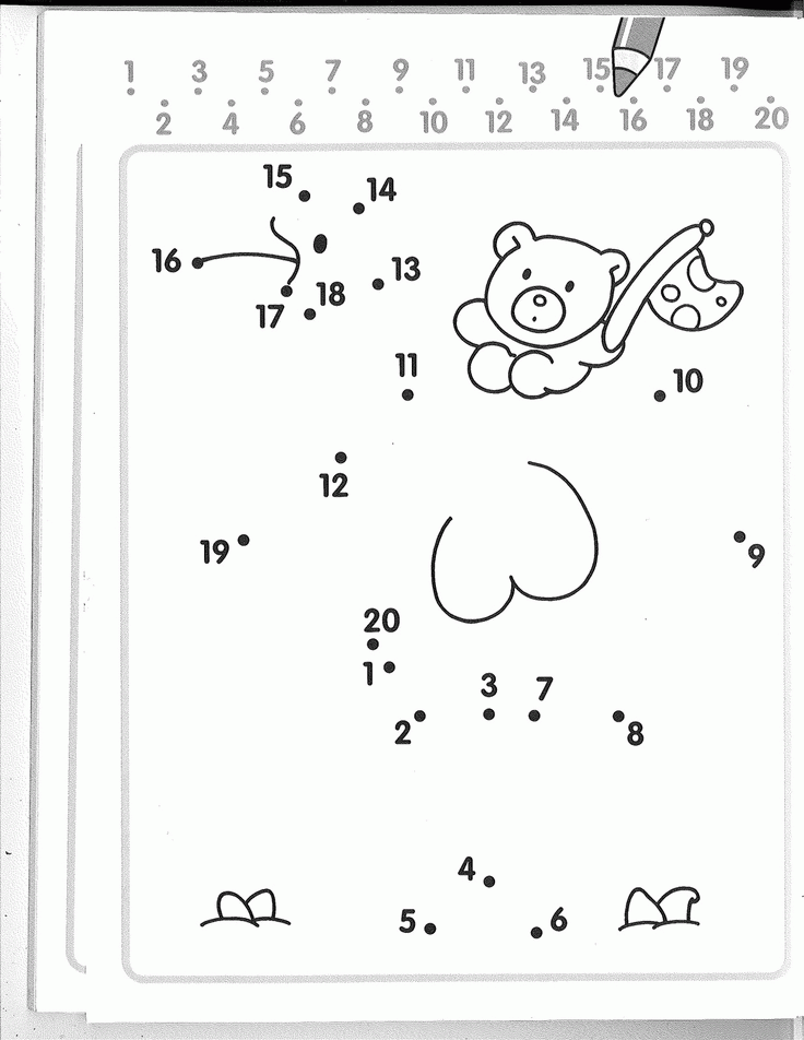 1 To Dot To Dot Worksheets Clip Art Library