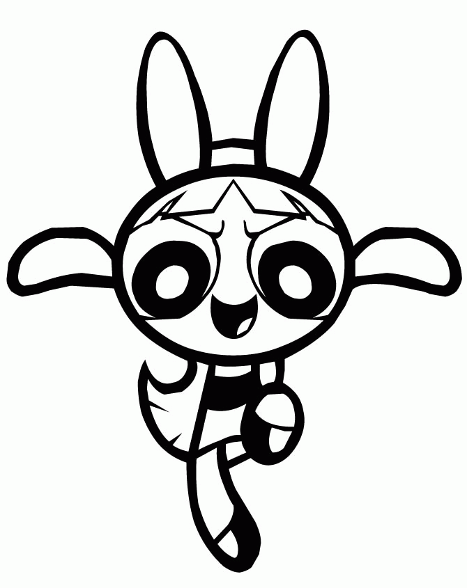 Powerpuff Girls Bubbles Coloring Page - Powerpuff Girls Cooling