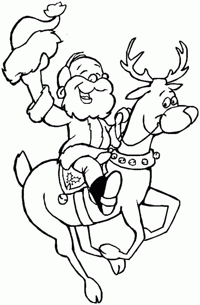 Free Christmas Reindeer Coloring Pages, Download Free Christmas ...