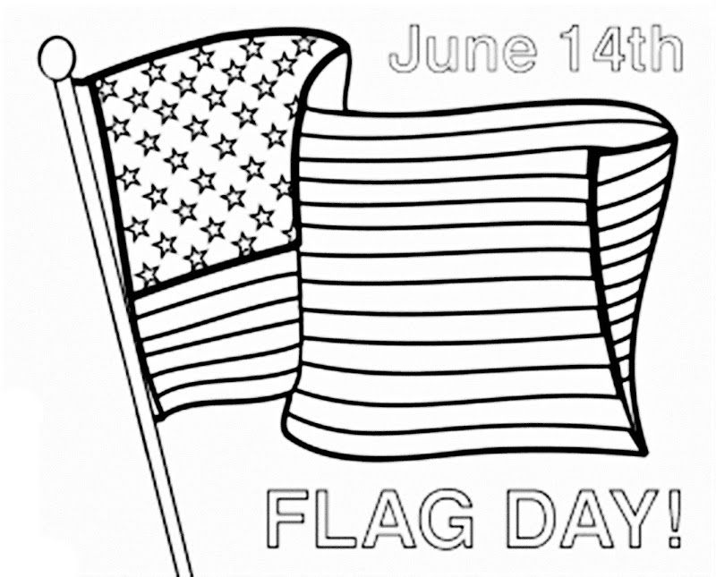 Flag Day June 14 Coloring Pages Clip Art Library