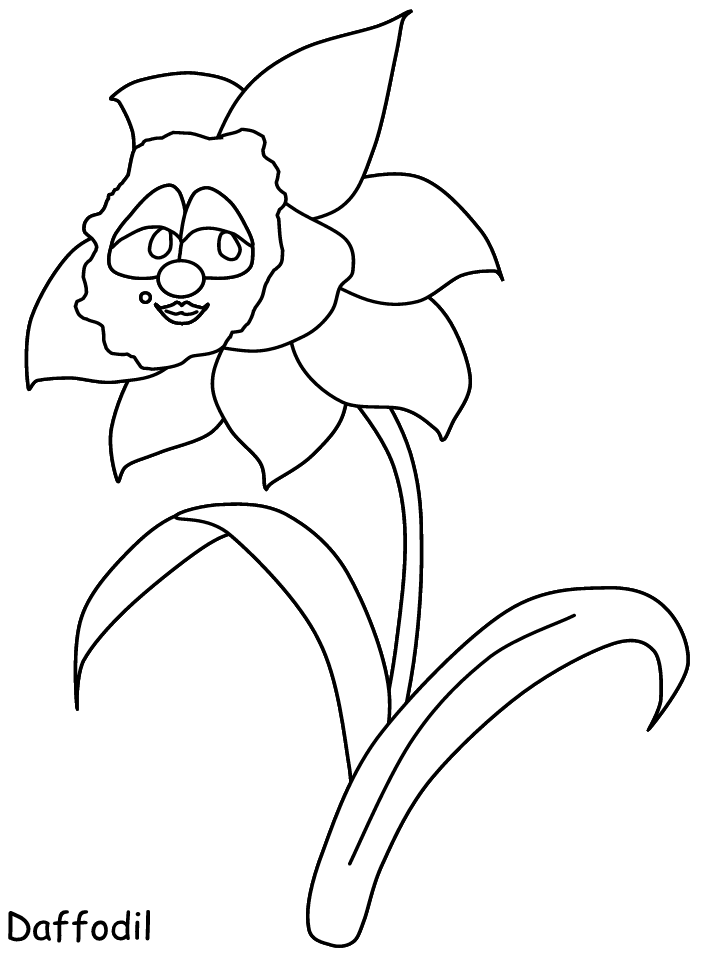 cartoon flower Colouring Pages