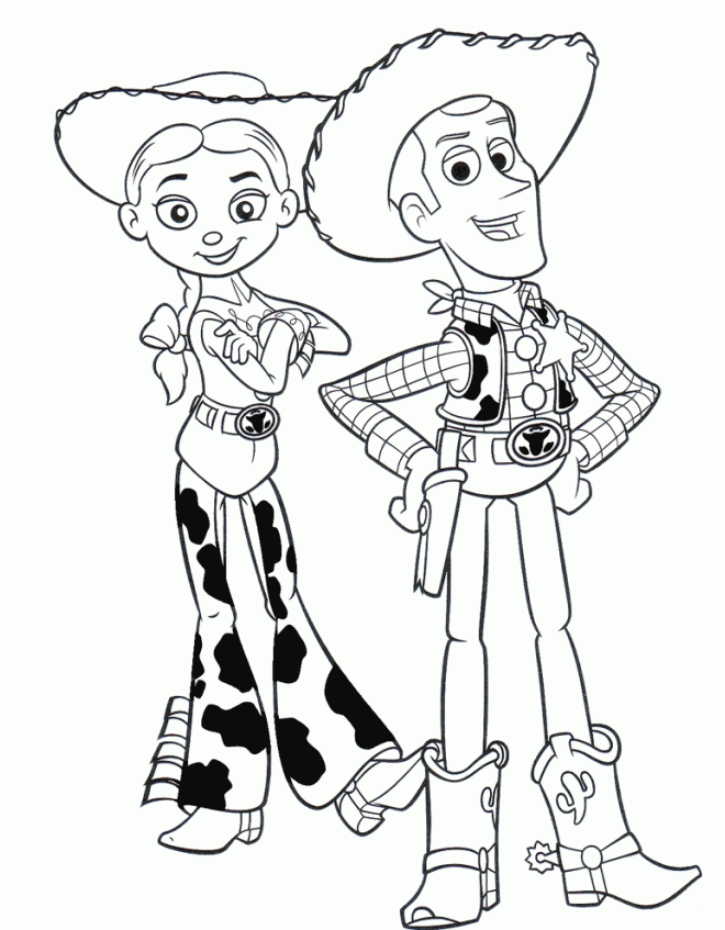 Clip Arts Related To : jessie and woody toy story coloring page. view all J...