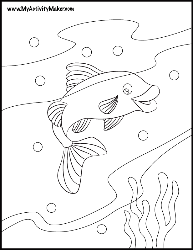 fish plants Colouring Pages