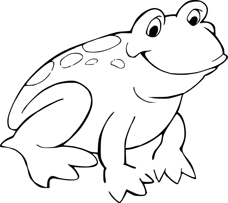Frog Pictures To Color For Kids