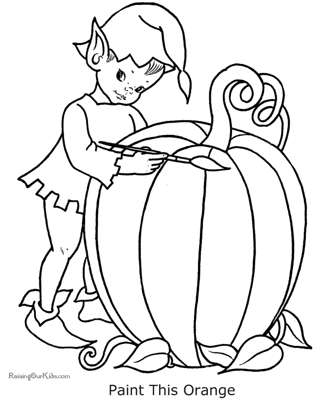 Halloween Pumpkin Printable Coloring Pages