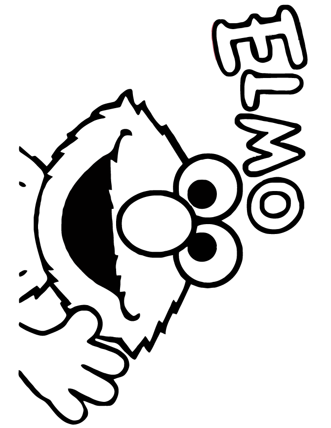 Elmo Waving Hi Coloring Page | Free Printable Coloring Pages