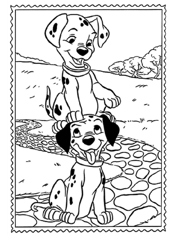 Dalmatians Coloring Page | Free Printable Coloring Pages
