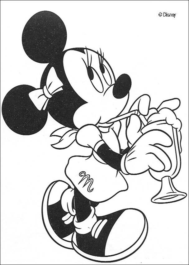 Mickey Mouse coloring pages - Dangerous rhinoceros and Mickey Mouse