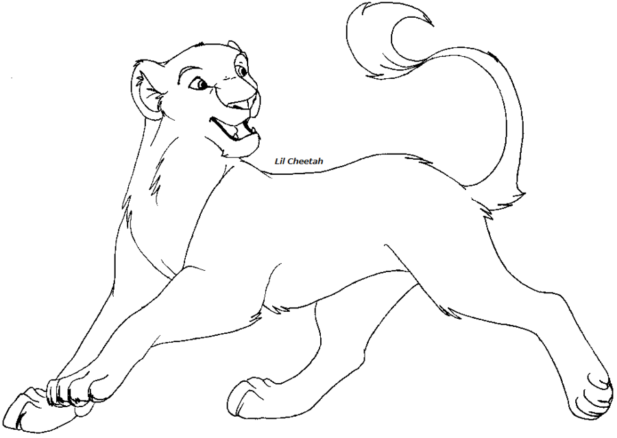 Another lioness lineart by Lil-Cheetah