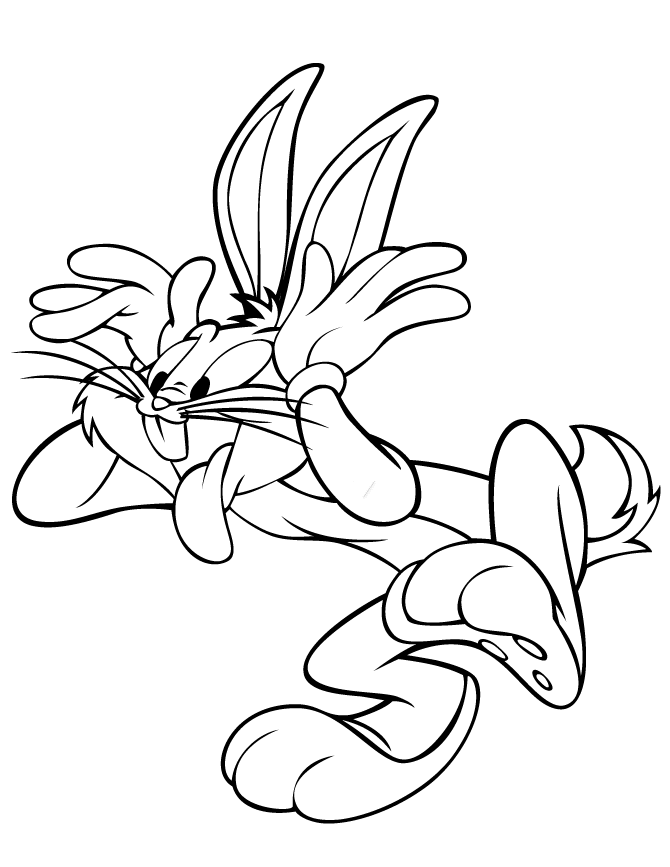 Silly Bugs Bunny Coloring Page | Free Printable Coloring Pages