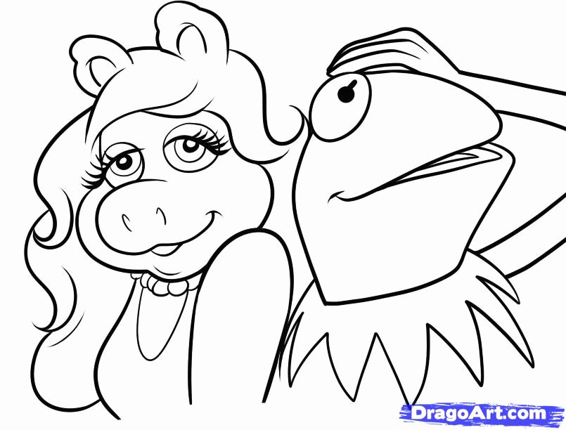 rmit and miss piggy Colouring Pages
