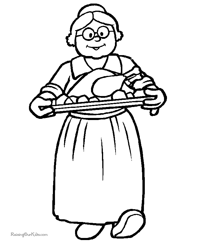 Free Thanksgiving food coloring Page