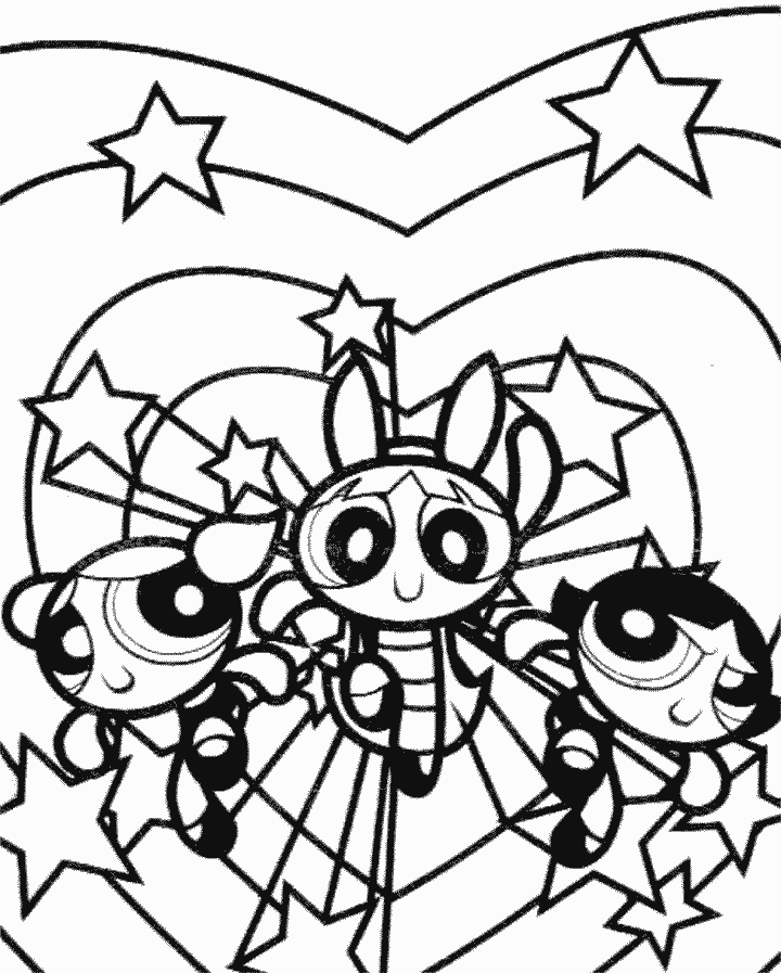 Free powerpuff girls | Coloring Page for Kids