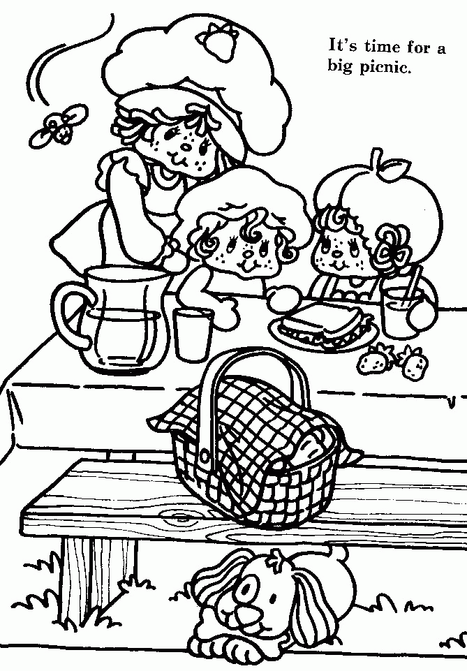 Strawberry Shortcake Coloring Book - Summer Time Clipart Library