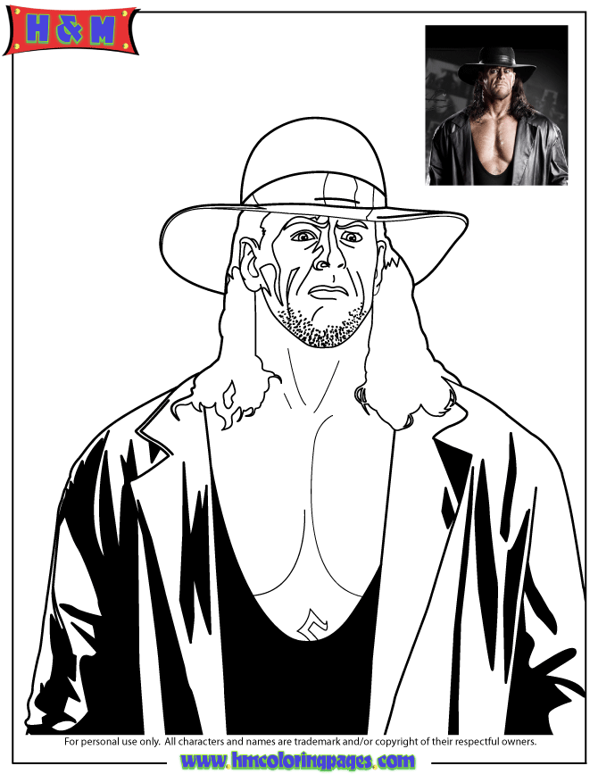 coloring pages of kane wwe