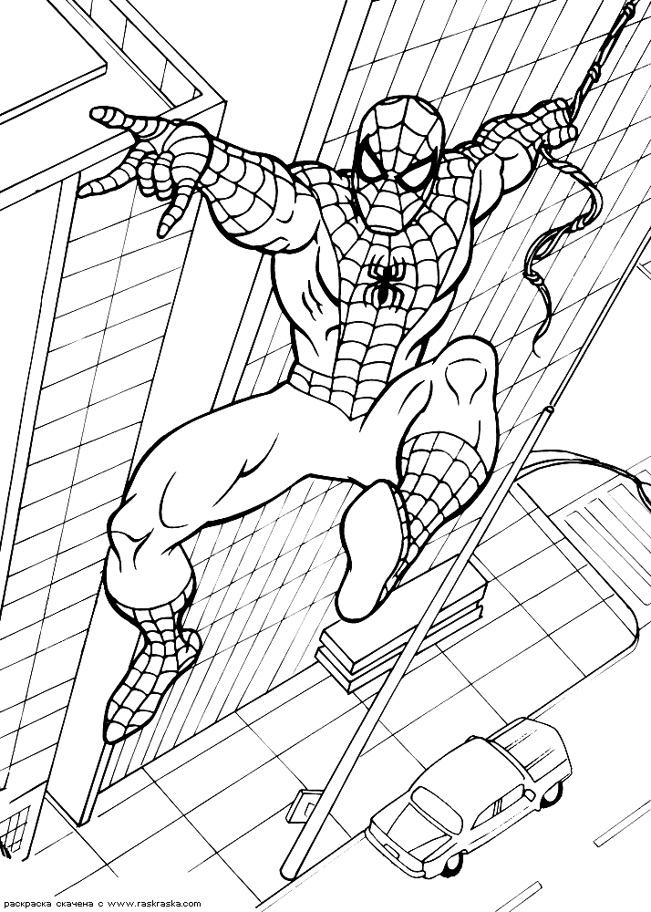 spiderman clip art coloring page Print & download