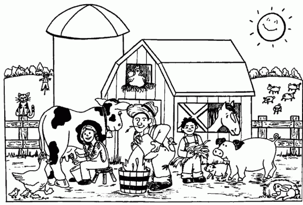 printable farm animals th coloring pages car
