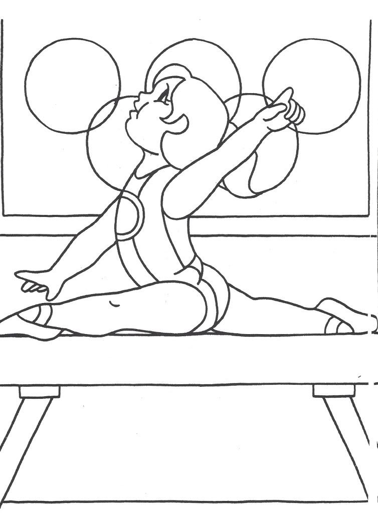 Download Free| Coloring Pages for Kids Gymnastics Or Print Free