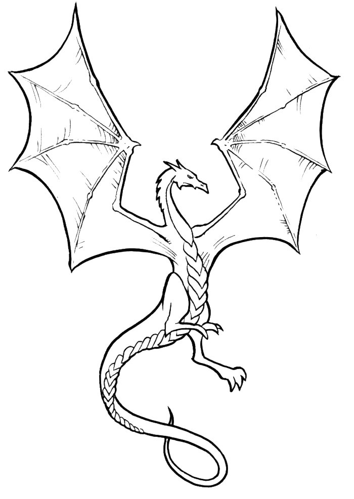 Skeleton Bone Dragon Coloring Pages - Dragon Coloring Pages : Free