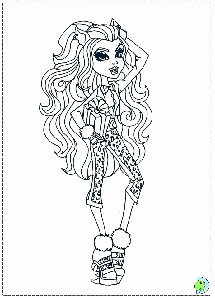 Monster high doll paper Colouring Pages