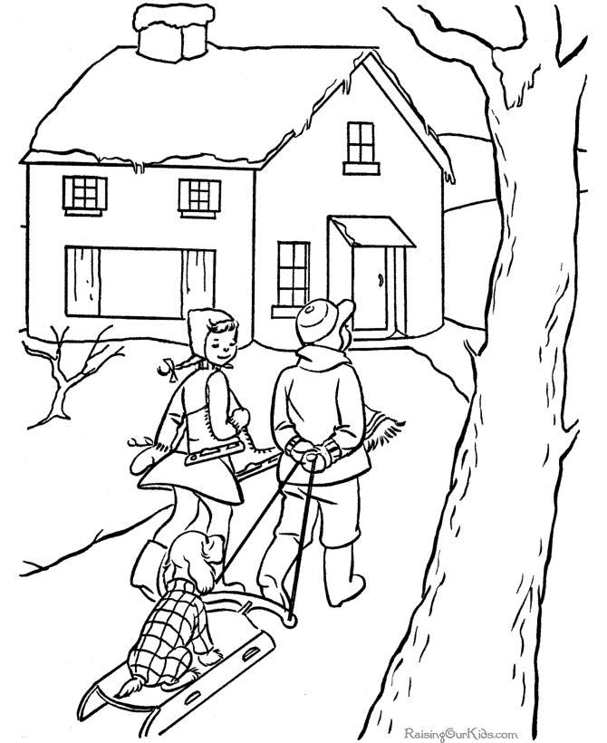 Winter Coloring Pages 