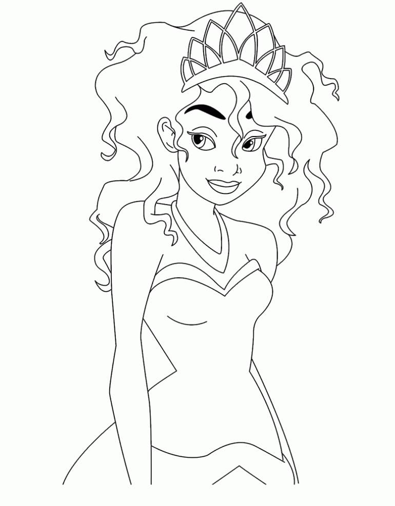 Princess Anastasia Is Wearing Beautiful Crown Coloring Pages