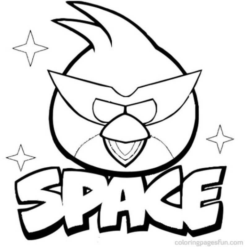 Angry Birds Space Coloring Page | Free Printable Coloring Pages