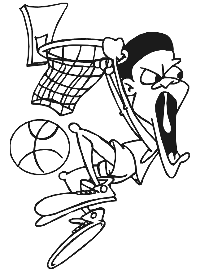 Nba Basketball Coloring Page | Free Printable Coloring Pages