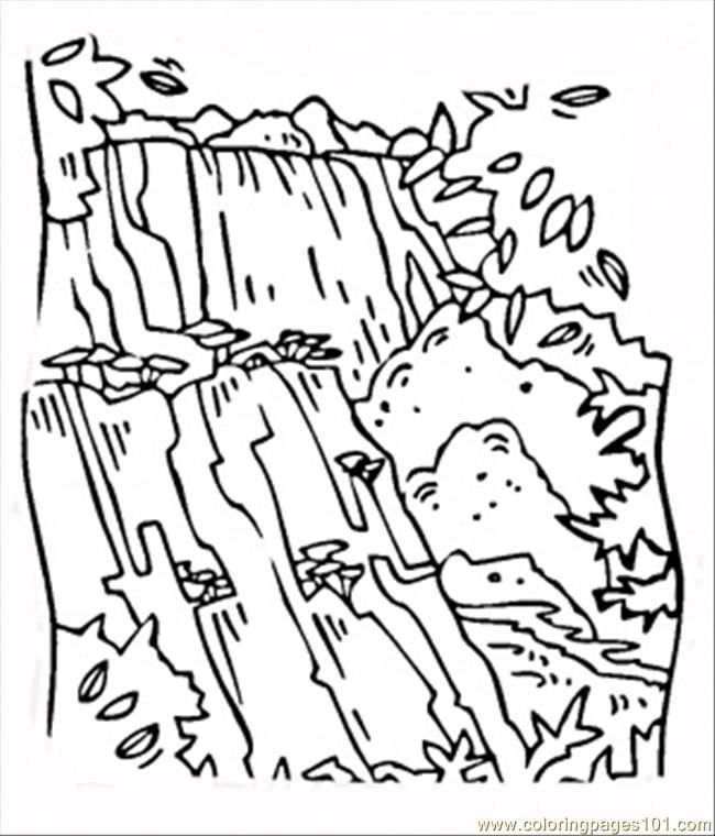 free coloring pages of waterfalls