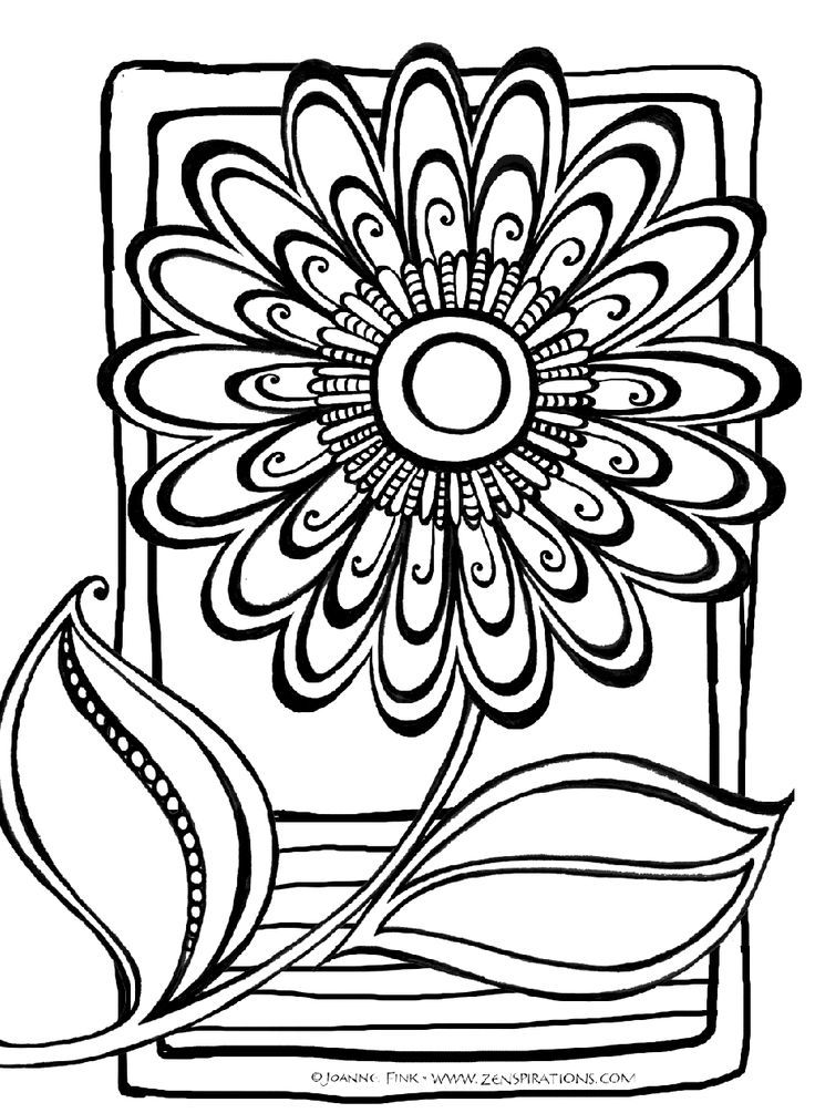 abstract-flower-coloring-pages-436 | Free 