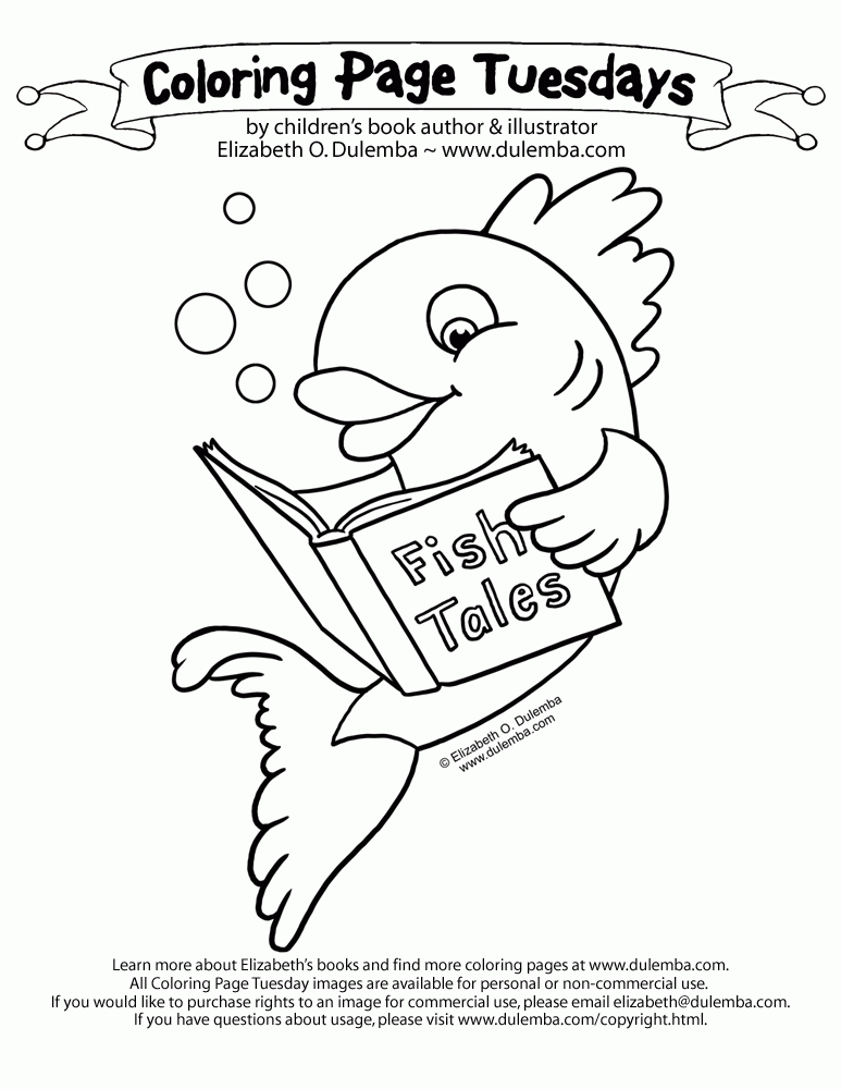  Coloring Page Tuesday - Fish Tales