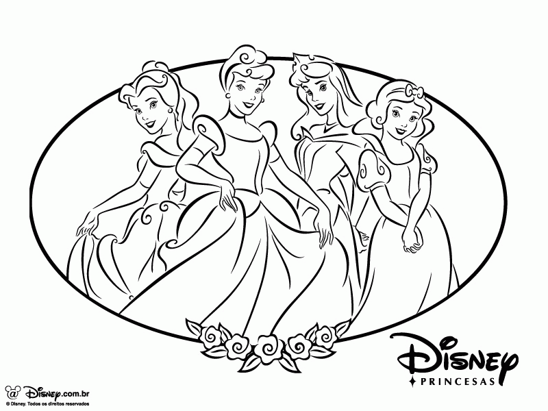 Disney Princess Coloring Pages Online - Free Coloring Page