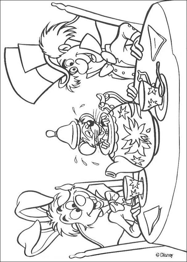 Alice In Wonderland Coloring Pages Disney Car Pictures