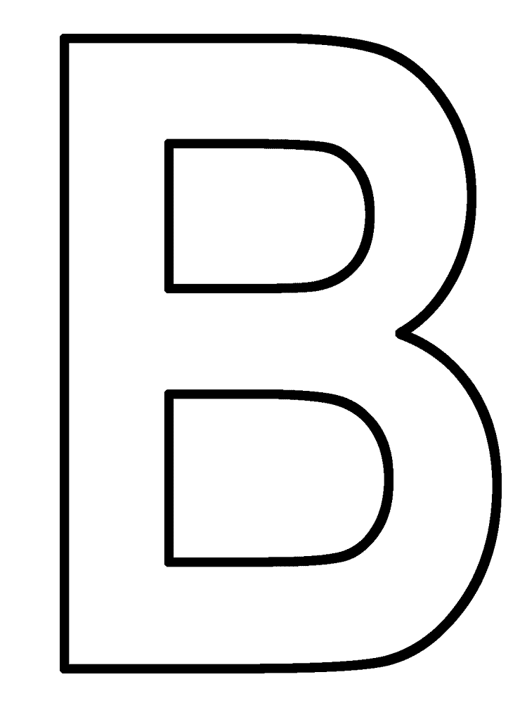 coloring pages with the letter b
