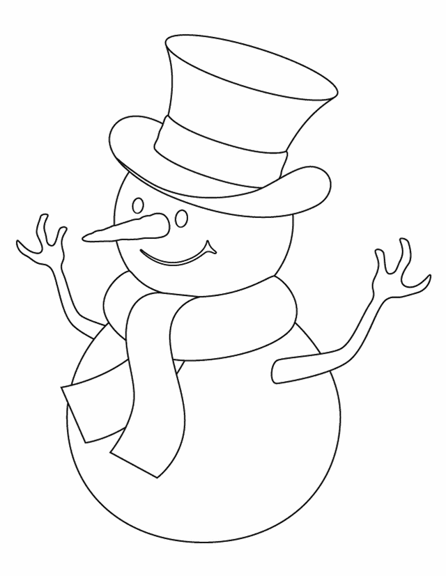 Snowman | Free Printable Coloring Pages