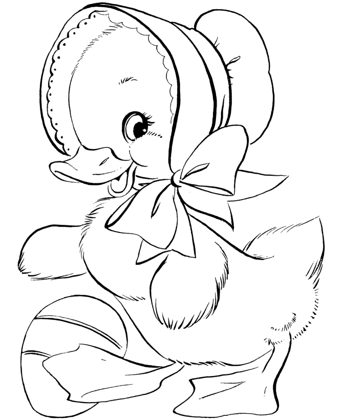 Duck Coloring Page | Free Printable Coloring Pages
