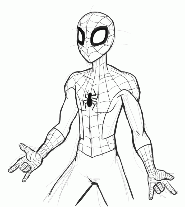 17+ Spider Man Cartoon Easy Drawing Images SpiderMan Hintergrund