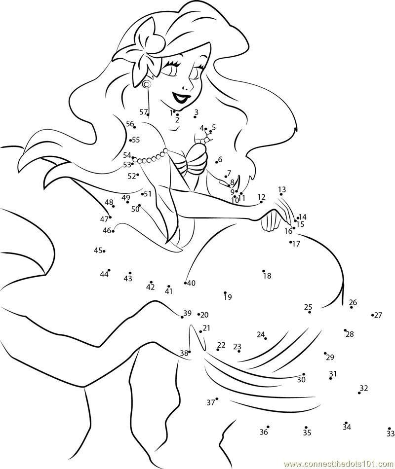 Connect the Dots Charming Mermaid (Cartoons  The Little Mermaid