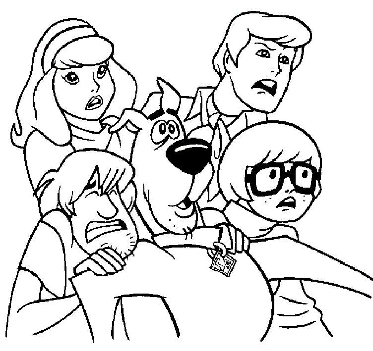 All Scared But Scooby Coloring Page | Kids Coloring Page