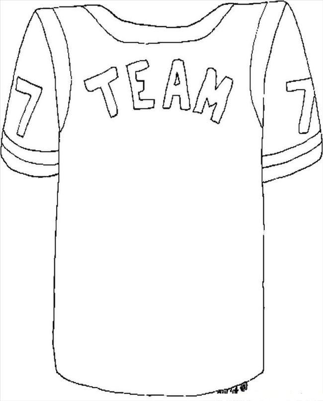 free coloring pages football jersey