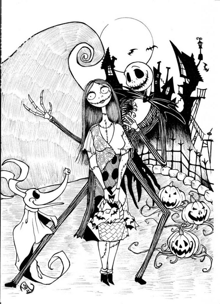 Free The Nightmare Before Christmas Coloring Pages, Download Free The