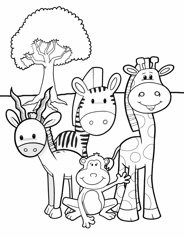 Free Jungle Animals Coloring Pages Free, Download Free Jungle Animals  Coloring Pages Free png images, Free ClipArts on Clipart Library
